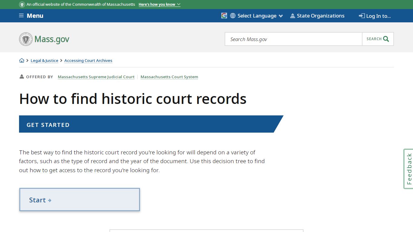 How to find historic court records | Mass.gov
